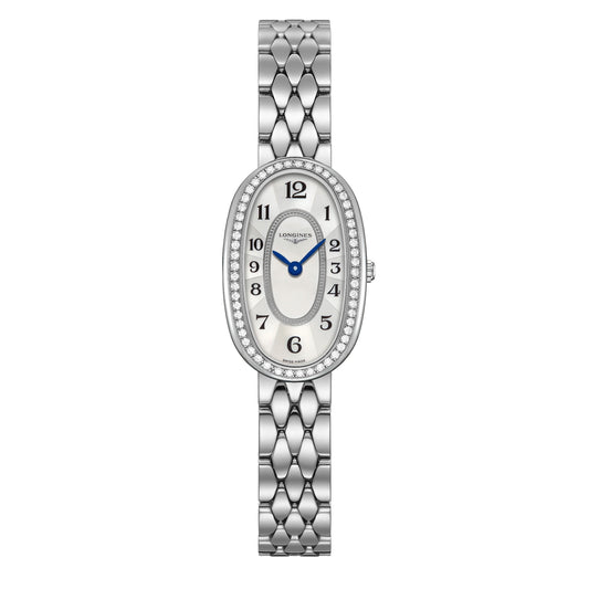 Longines orologio Longines Symphonette 18.90x29.40mm madreperla diamanti quarzo acciaio L2.305.0.83.6