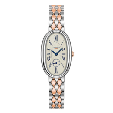 Longines Symphonette watch 21.90x34.00mm silver quartz steel 18kt gold L2.306.5.71.7 