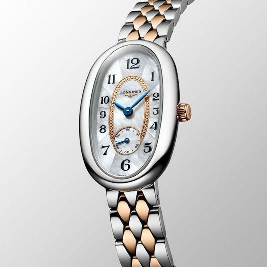 Longines orologio Longines Symphonette 21.90x34.00mm madreperla quarzo acciaio e oro 18kt L2.306.5.83.7