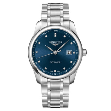 Longines orologio Master Collection automatico 40mm quadrante blu diamanti L2.793.4.97.6