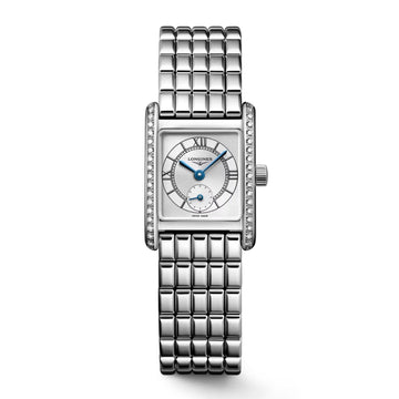 Longines orologio Mini Dolcevita 21.5x29mm argento diamanti quarzo acciaio L5.200.0.75.6