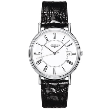Longines orologio Présence 38.5mm bianco acciaio uomo quarzo L4.790.4.11.2