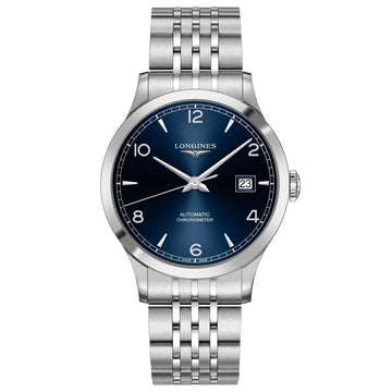 Longines orologio Record collection automatic COSC blue dial L2.821.4.96.6