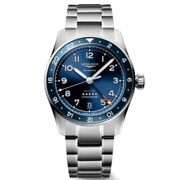 Longines orologio Spirit 39mm blu automatico acciaio L3.802.4.93.6