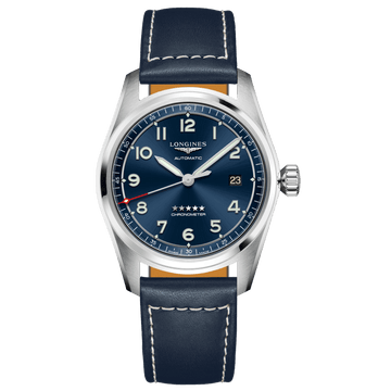 Longines orologio Spirit 40mm blu automatico acciaio L3.810.4.93.0