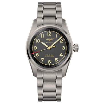 Longines Spirit 40mm Gray Automatic Titanium Watch L3.810.1.53.6