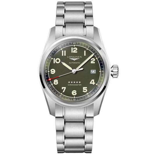 Longines orologio Spirit 40mm verde matt automatico acciaio L3.810.4.03.6