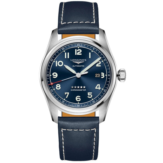 Longines orologio Spirit 42mm blu automatico acciaio L3.811.4.93.0