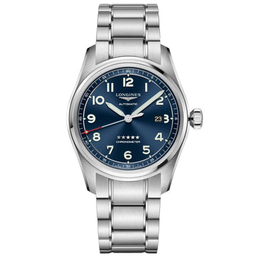 Longines orologio Spirit 42mm blu automatico acciaio L3.811.4.93.6
