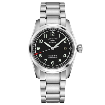 Longines orologio Spirit 42mm nero automatico acciaio L3.811.4.53.6