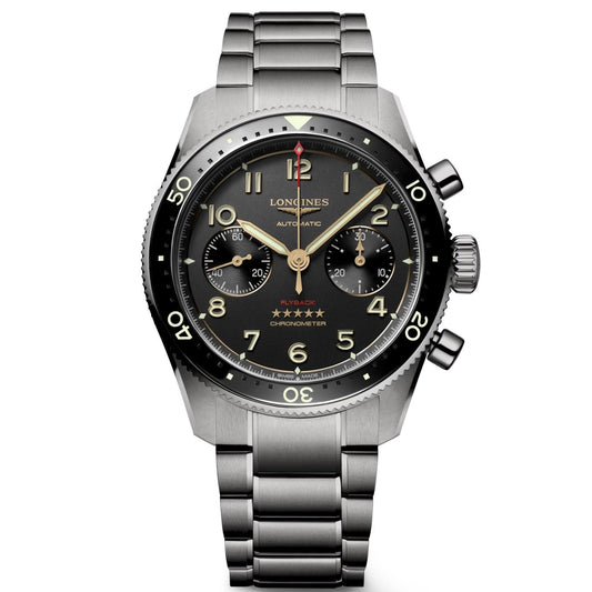 Longines orologio Spirit Flyback 42mm antracite automatico titanio L3.821.1.53.6