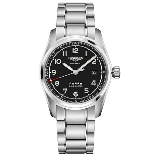 Longines Spirit Prestige Edition 40mm Matte Black Automatic Steel Watch L3.810.4.53.9 