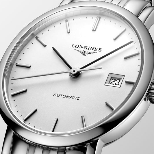 Longines orologio The Longines Elegant Collection 29mm bianco mat automatico acciaio L4.310.4.12.6