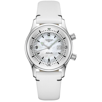 Longines orologio The Longines Legend Diver Watch 36mm madreperla automatico acciaio L3.374.4.80.0