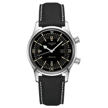Longines orologio The Longines Legend Diver Watch 36mm nero automatico acciaio L3.374.4.50.0