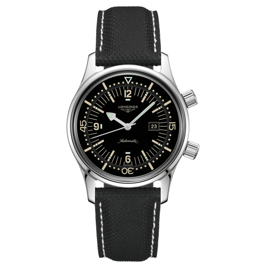 Longines orologio The Longines Legend Diver Watch 36mm nero automatico acciaio L3.374.4.50.0