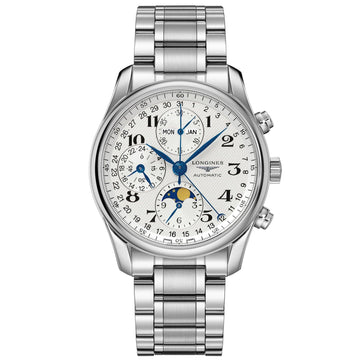 Longines orologio The Longines Master Collection 40mm argento acciaio uomo cronografo automatico L2.673.4.78.6