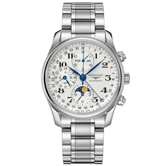 Longines orologio The Longines Master Collection 40mm argento acciaio uomo cronografo automatico L2.673.4.78.6