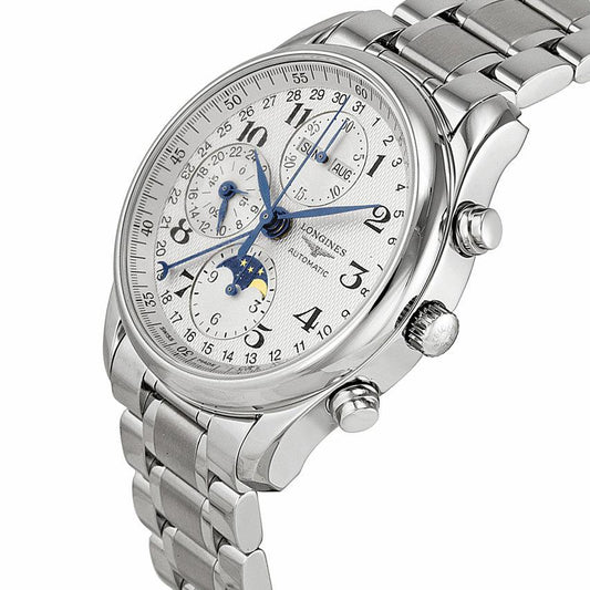 Longines orologio The Longines Master Collection 40mm argento acciaio uomo cronografo automatico L2.673.4.78.6