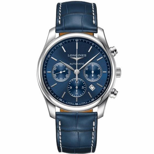 Longines orologio The Longines Master Collection 42mm blu acciaio uomo cronografo automatico L2.759.4.92.0