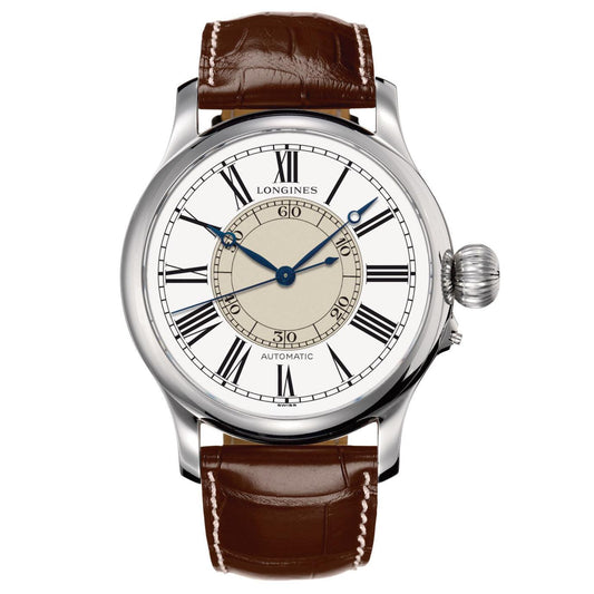 Longines orologio The Longines Weems Second-Setting Watch 47,5mm bianco automatico acciaio L2.713.4.11.0