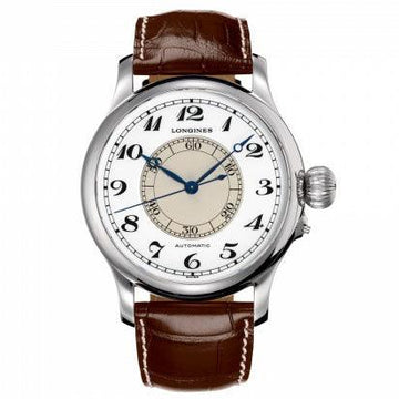 Longines orologio The Longines Weems Second-Setting Watch 47,5mm bianco automatico acciaio L2.713.4.13.0