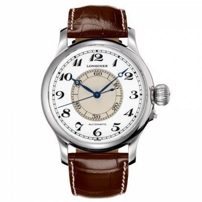 Longines orologio The Longines Weems Second-Setting Watch 47,5mm bianco automatico acciaio L2.713.4.13.0