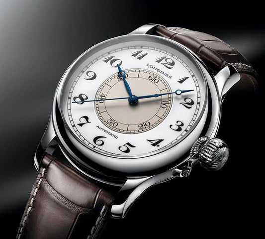 Longines orologio The Longines Weems Second-Setting Watch 47,5mm bianco automatico acciaio L2.713.4.13.0