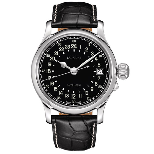 Longines orologio Twenty-Four Hours 47,50mm nero acciaio automatico L2.751.4.53.4