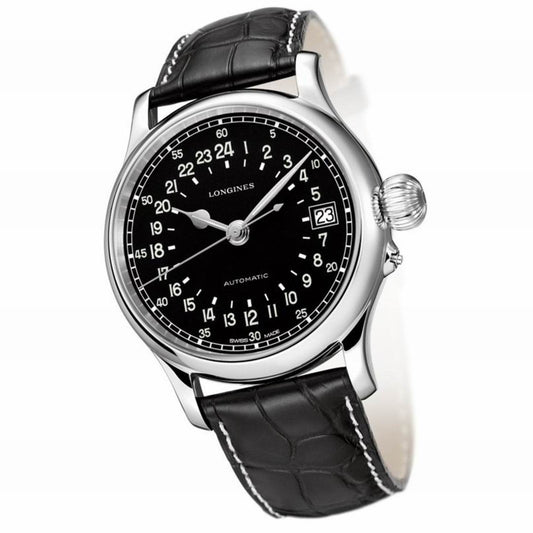 Longines orologio Twenty-Four Hours 47,50mm nero acciaio automatico L2.751.4.53.4