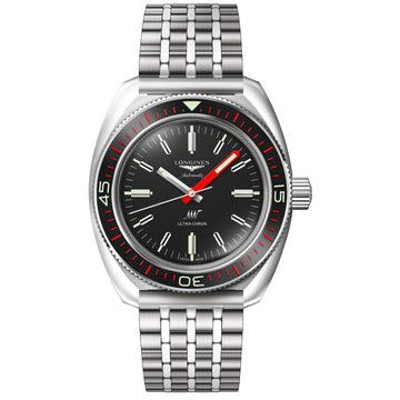 Longines orologio Ultra-Chron Box Edition 43mm nero automatico acciaio L2.836.4.52.9