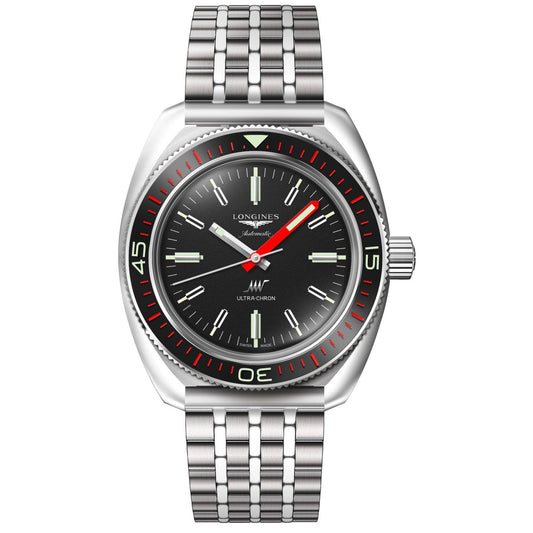 Longines orologio Ultra-Chron Box Edition 43mm nero automatico acciaio L2.836.4.52.9