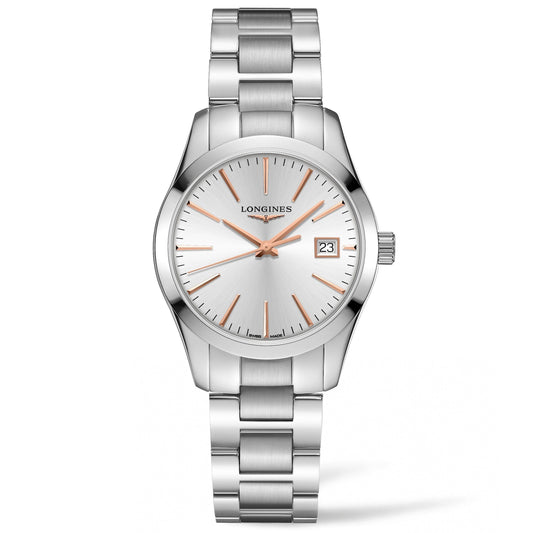 Longines orologio uomo Conquest Classic 34mm acciaio quarzo L2.386.4.72.6