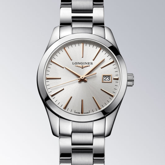 Longines orologio uomo Conquest Classic 34mm acciaio quarzo L2.386.4.72.6