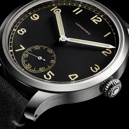 Longines orologio uomo Heritage Military 43mm acciaio carica manuale L2.826.4.53.2