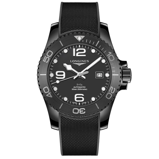 Longines orologio uomo HydroConquest 43mm automatico ceramica nera L3.784.4.56.9