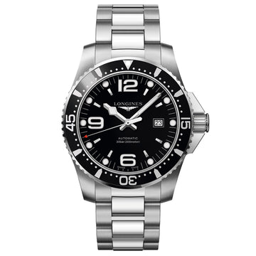 Longines orologio uomo HydroConquest nero 44mm acciaio quarzo L3.841.4.56.6