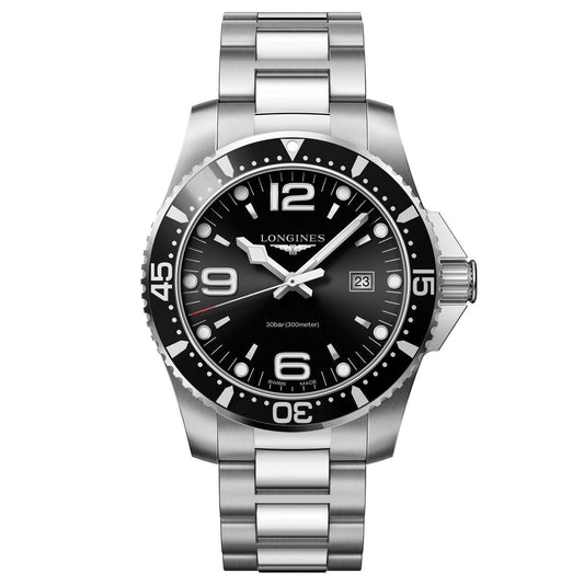Longines orologio uomo HydroConquest nero 44mm quarzo acciaio L3.840.4.56.6