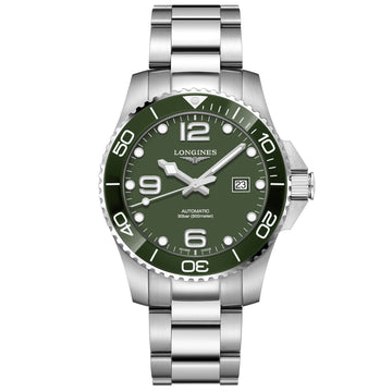 Longines orologio uomo HydroConquest verde 43mm automatico acciaio L3.782.4.06.6