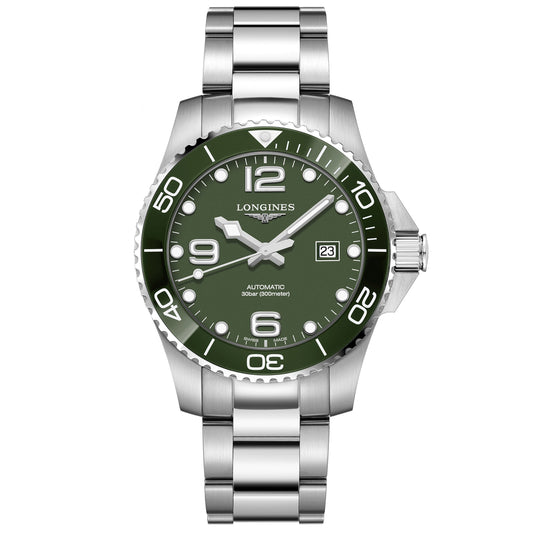 Longines orologio uomo HydroConquest verde 43mm automatico acciaio L3.782.4.06.6