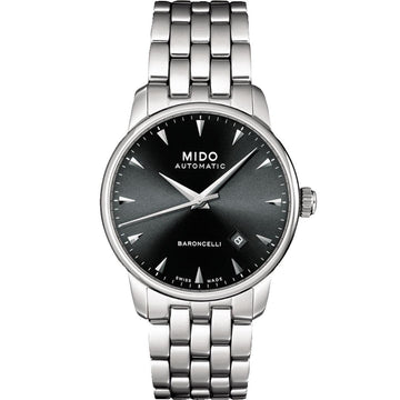 Mido orologio Baroncelli 38mm nero automatico acciaio M8600.4.18.1