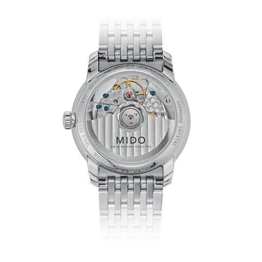 Mido orologio Baroncelli Heritage Lady 33mm bianco automatico acciaio M027.207.11.016.00