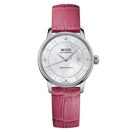 Mido orologio Baroncelli Signature Lady Colors Box Special Edition 30mm madreperla automatico acciaio M037.207.16.106.00
