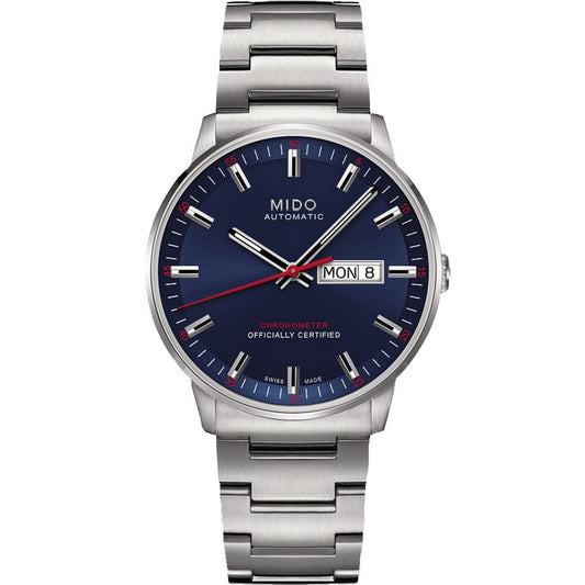 Mido orologio Commander Chronometer COSC 40mm blu automatico acciaio M021.431.11.041.00