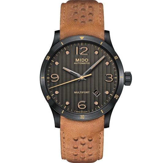 Mido orologio Multifort Adventure 42mm antracite automatico acciaio finitura PVD nero M025.407.36.061.10