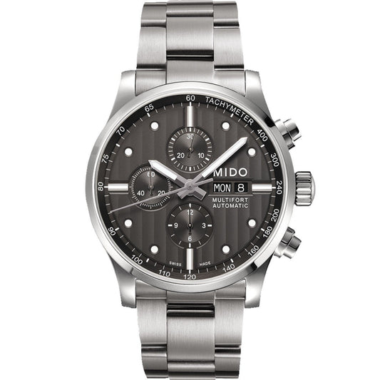 Mido orologio Multifort Chronograph 44mm antracite automatico acciaio M005.614.11.061.00