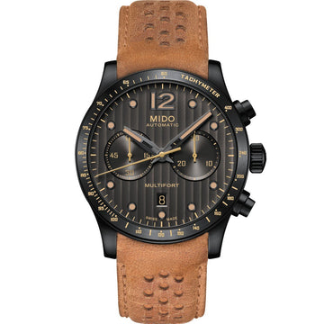 Mido orologio Multifort Chronograph Adventure 44mm antracite automatico acciaio finitura PVD nero M025.627.36.061.10