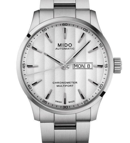Mido orologio Multifort Chronometer 1 COSC 42mm bianco automatico acciaio M038.431.11.031.00