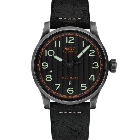 Mido orologio Multifort Escape 44mm nero automatico acciaio finitura PVD nero anticato sabbiato M032.607.36.050.09