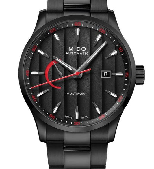 Mido orologio Multifort Power Reserve 42mm acciaio PVD nero automatico M038.424.33.051.00